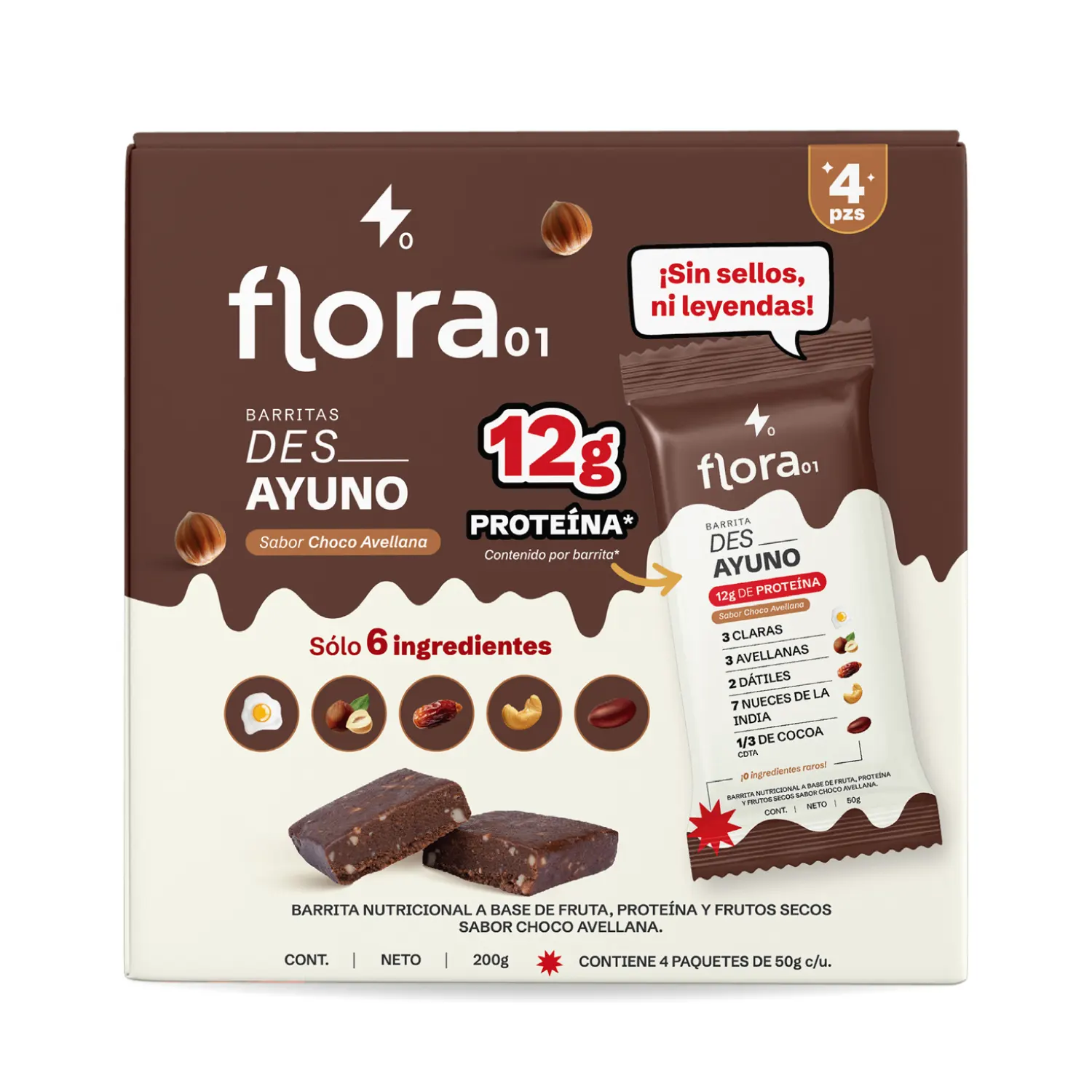 Barrita de proteína - Des_ Ayuno Caja con 4 piezas