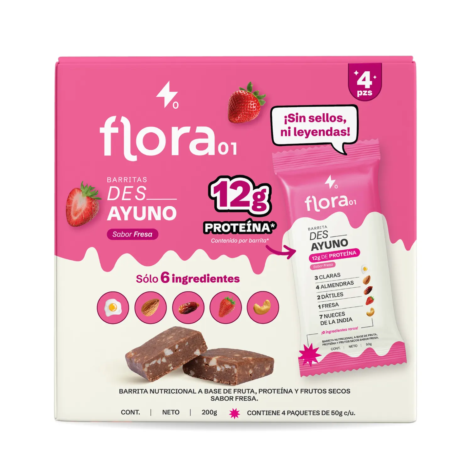 Barrita de proteína - Des_ Ayuno Caja con 4 piezas