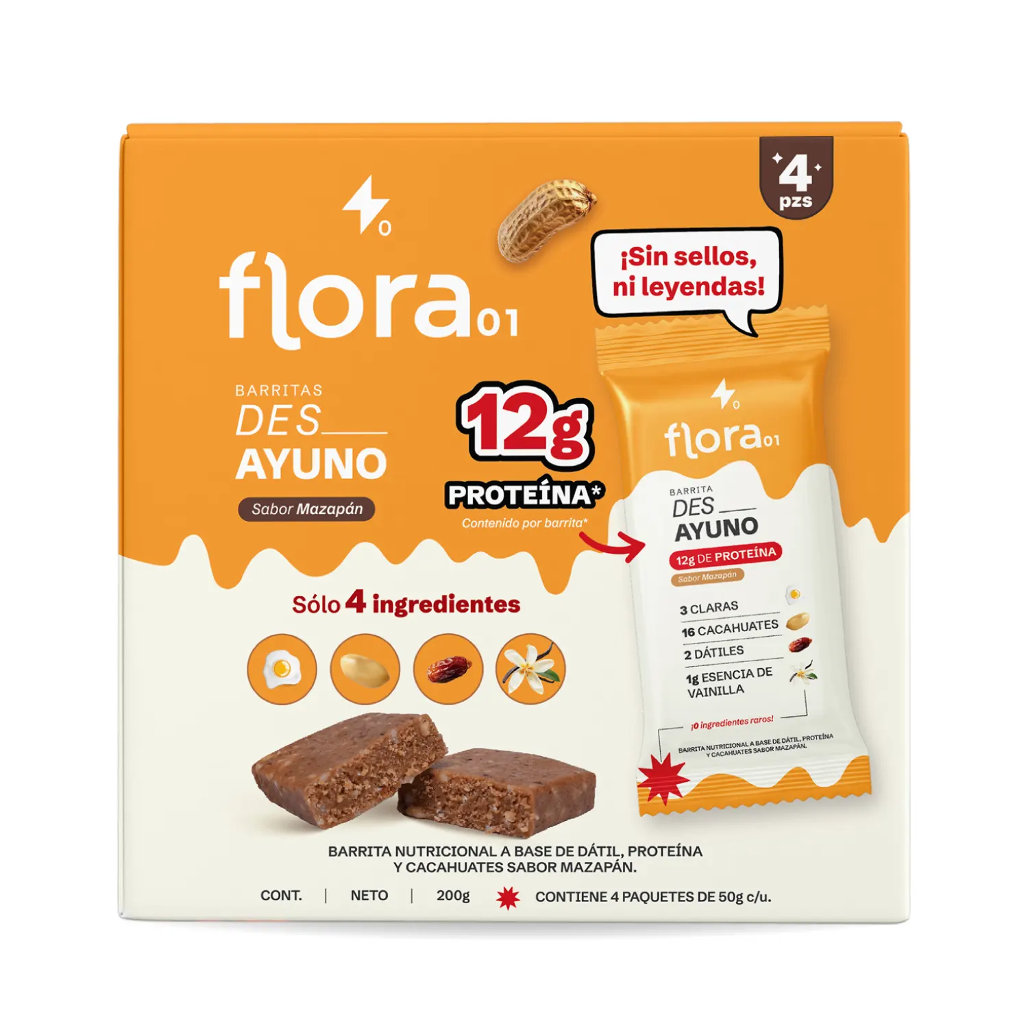 Barrita de proteína - Des_ Ayuno Caja con 4 piezas