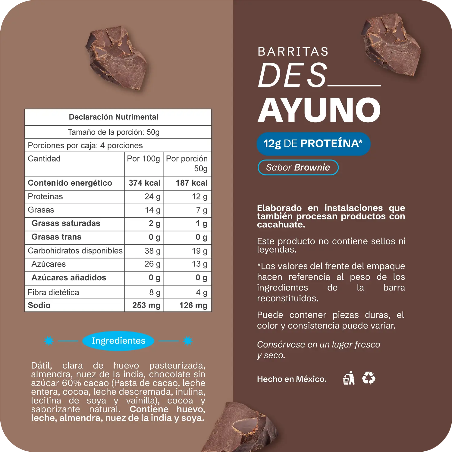 Barrita de proteína - Des_ Ayuno Caja con 4 piezas