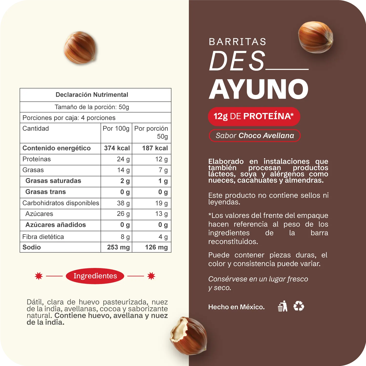 Barrita de proteína - Des_ Ayuno Caja con 4 piezas
