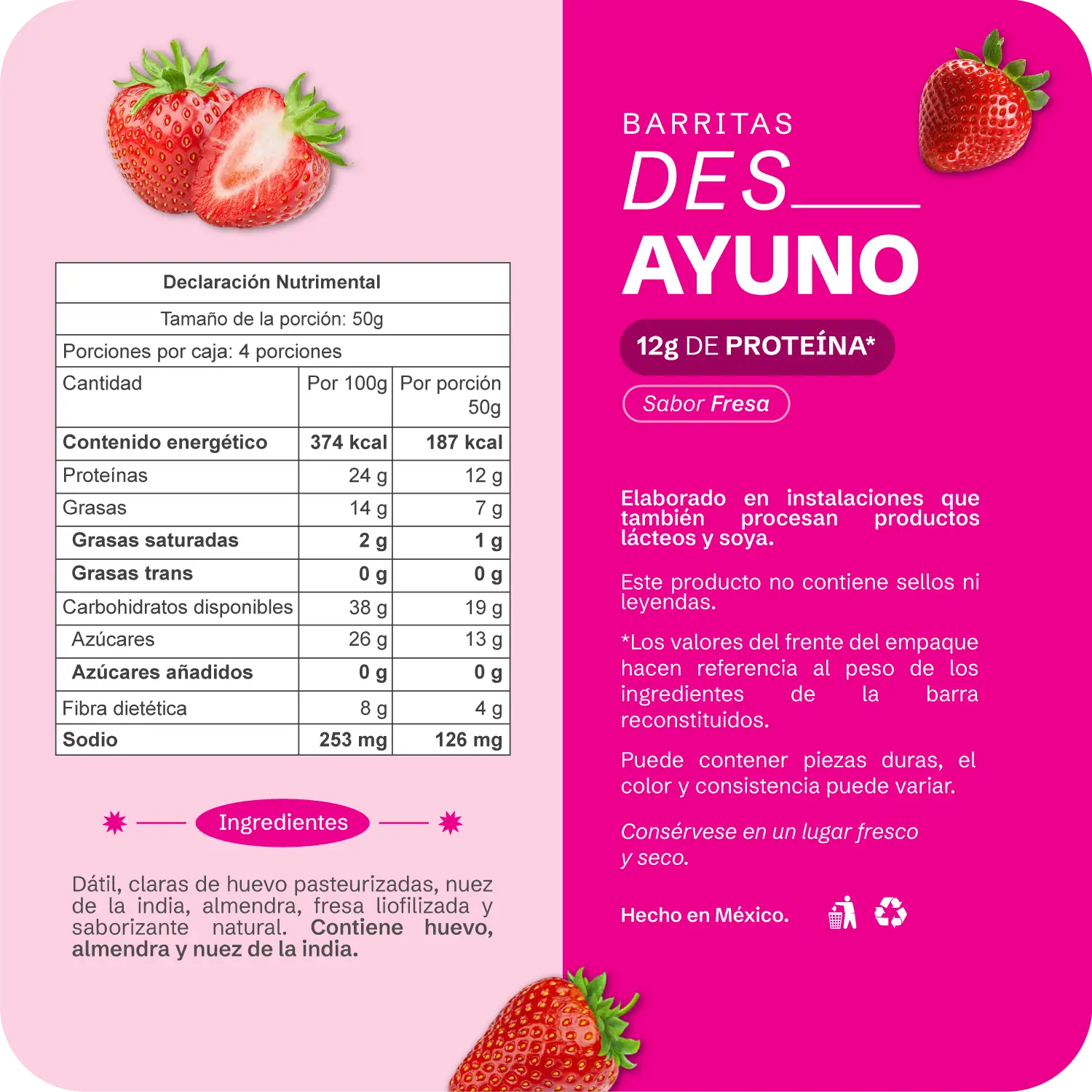Barrita de proteína - Des_ Ayuno Caja con 4 piezas