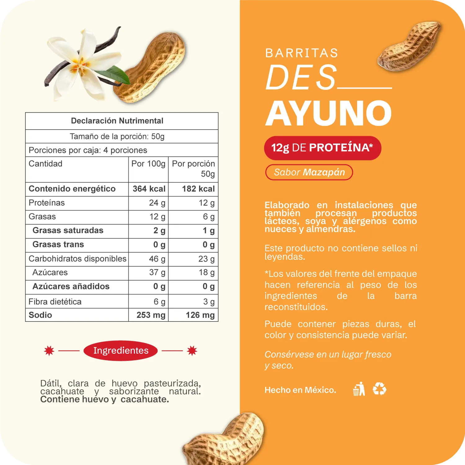 Barrita de proteína - Des_ Ayuno Caja con 4 piezas