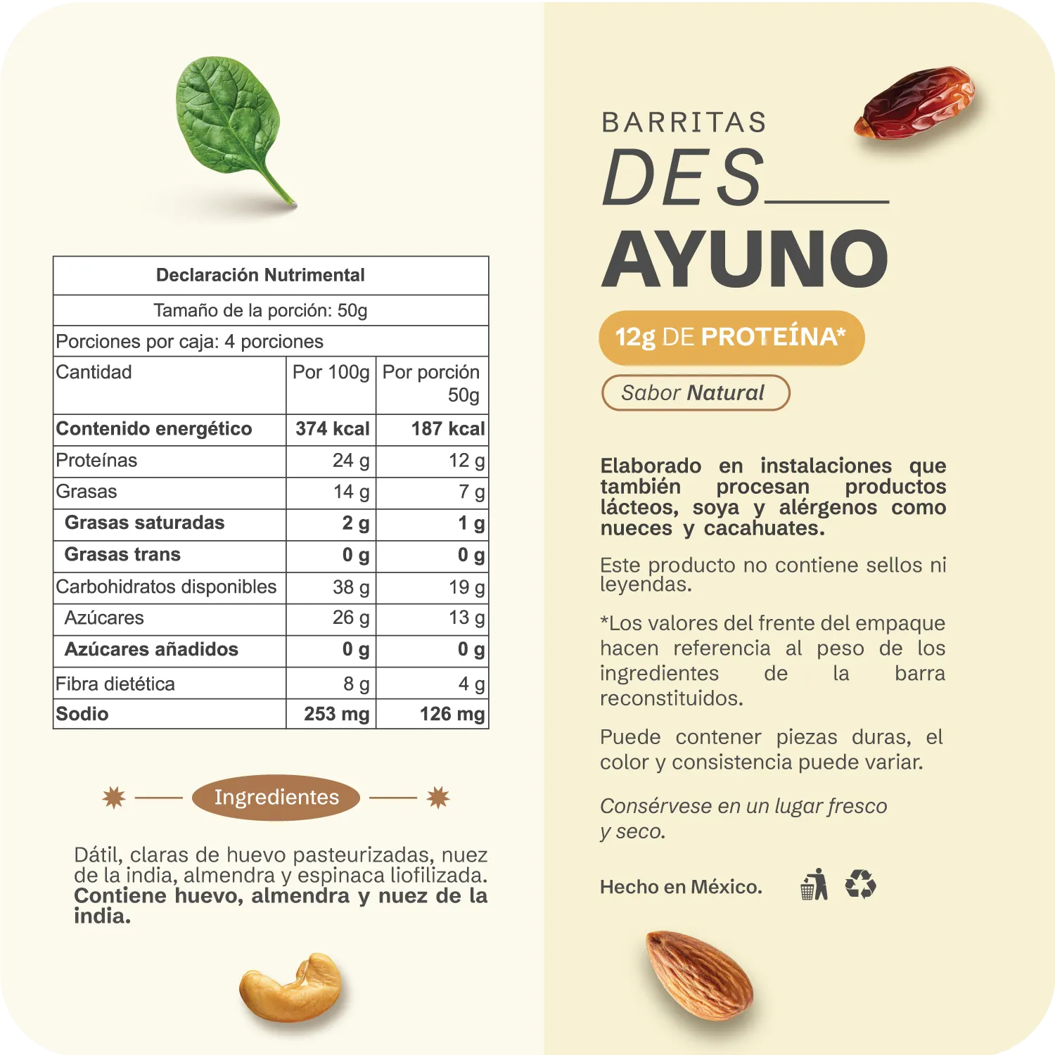 Barrita de proteína - Des_ Ayuno Caja con 4 piezas