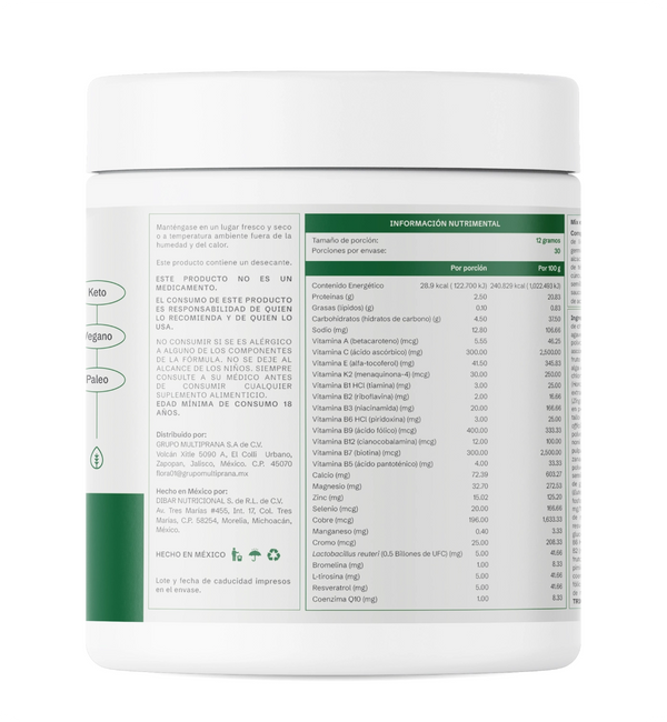 Flora 0 - Suplemento Alimenticio Integral