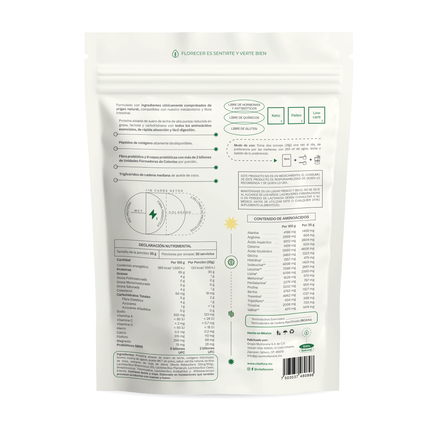 Flora 1 - Proteína integral