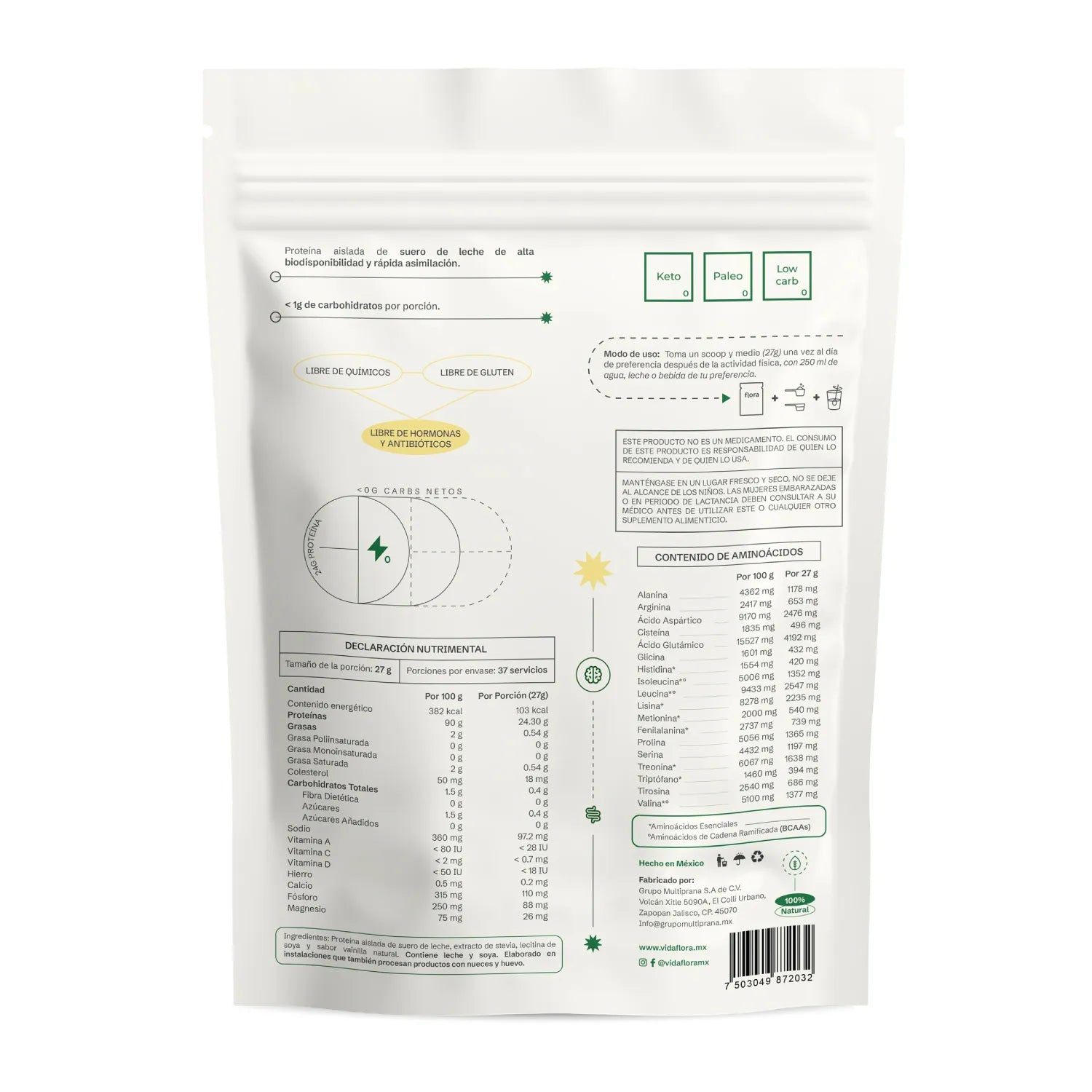 Flora ISO01 - Proteína WPI90
