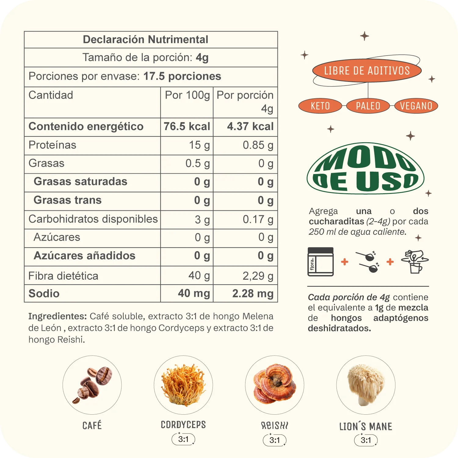 CAFÉ &amp; ADAPTÓGENOS