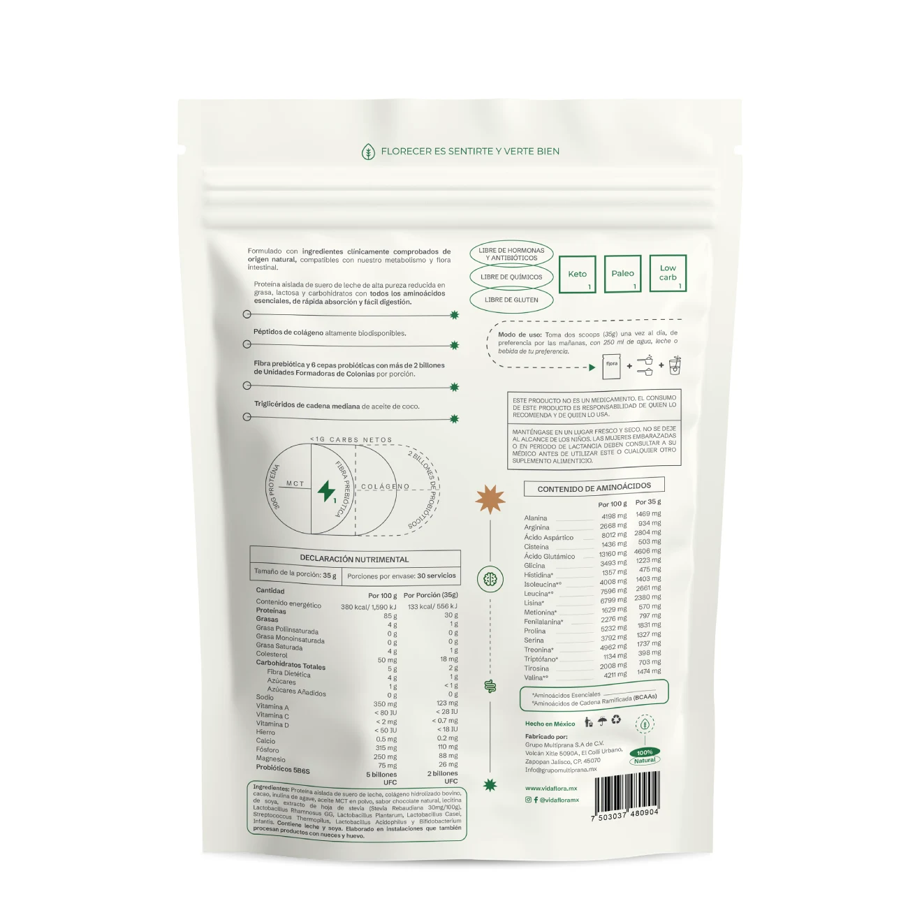 Flora 1 - Proteína integral